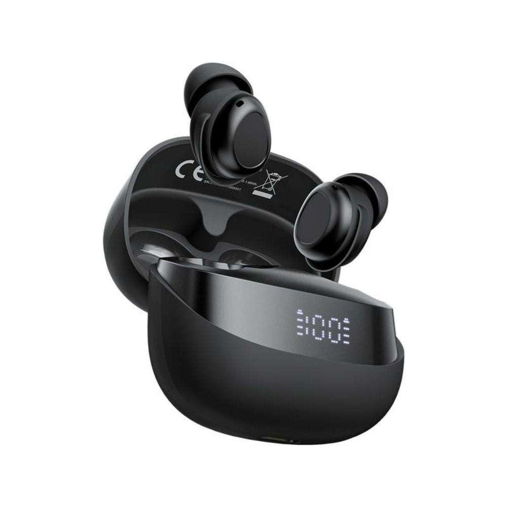 Audifonos Blackview Inalambricos Confort Bluetooth 5.4 Autonomia hasta 5 horas y 24 horas con el estuche Estuche de Carga con Display Nivel de Bateria color Negro AIRBUDS 9-BK