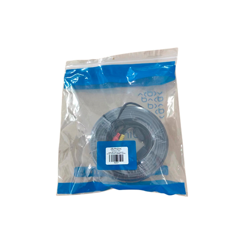 Patch Cord Dimax BNC+DC para Conexion de Camaras Cable de 30 metros color Negro N057