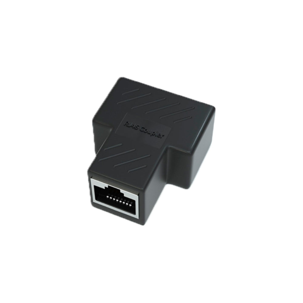 Adaptador Dimax de Conectores Divisodr RJ45 Acoplador Ethernet 1a2 color Negro N046