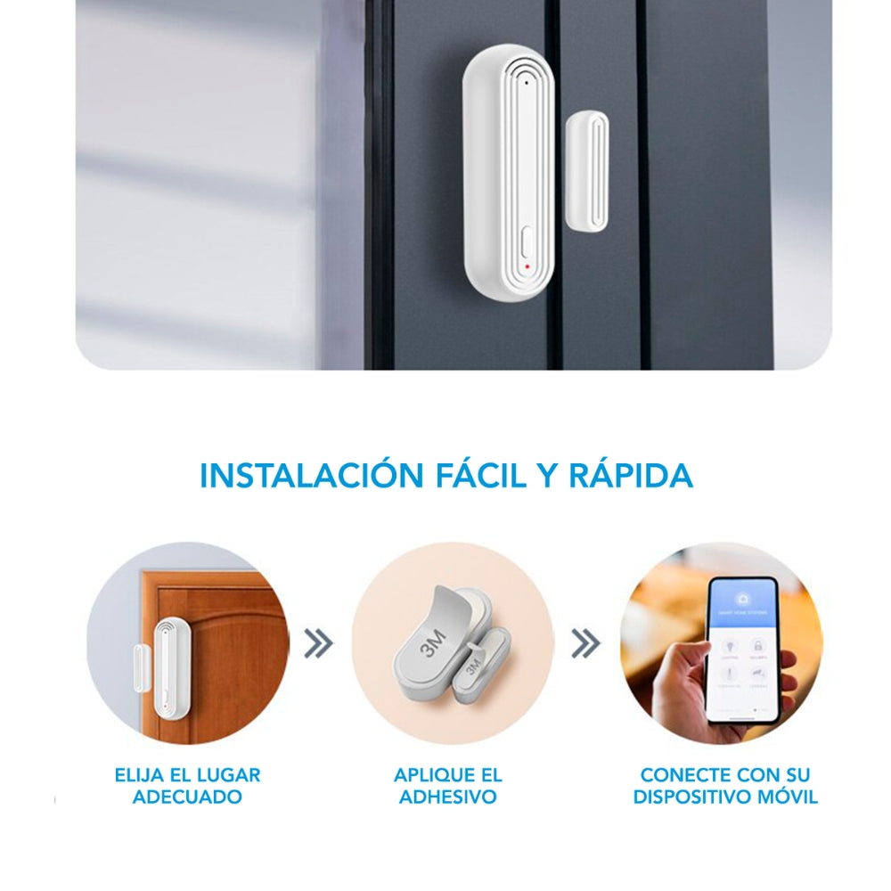 Contacto Magnetico Dimax Smart WiFi Distancia hasta 15 metros Control por Voz Alexa y Google S109