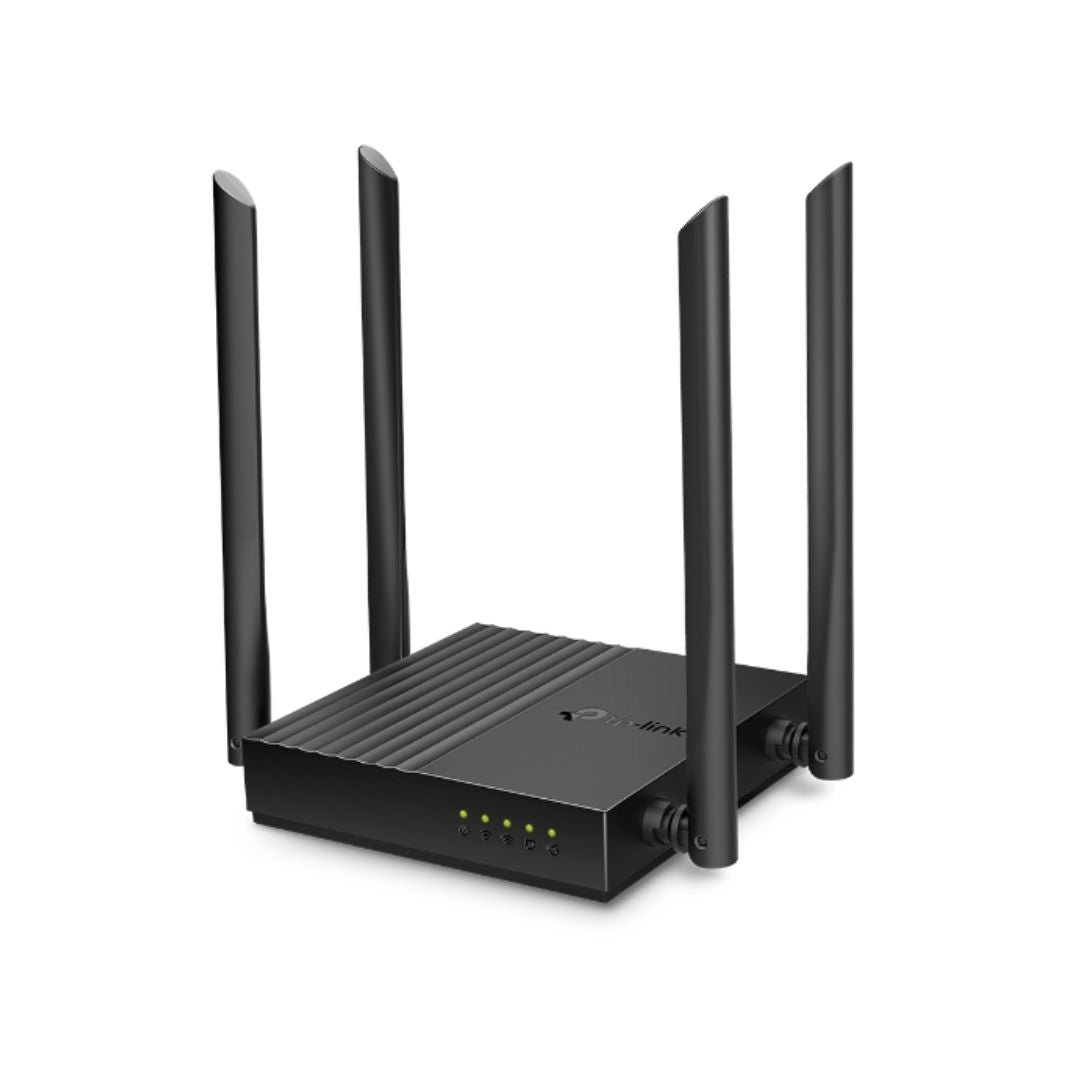 Router TP-Link Inalambrico AC1200 MultiModo 3en1 4 Antenas Doble Banda 2.4 y 5GHz 1xWAN 4xLAN Giga MU-MIMO Archer C64