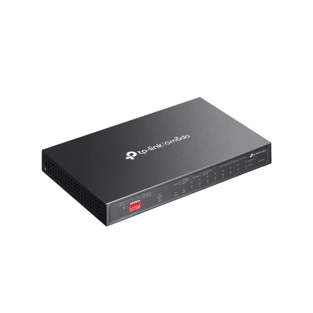 Switch TP-Link Omada 802.3AT/AF 1 Puerto Combo SFP/RJ45 8 Puertos Gigabit POE+ 123Watts DS110GMP