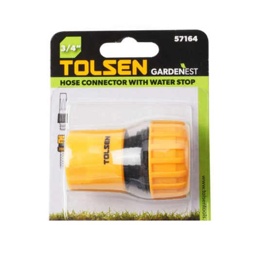 Conector de Manguera Tolsen con Bloqueo de Agua de 1/2" 57164