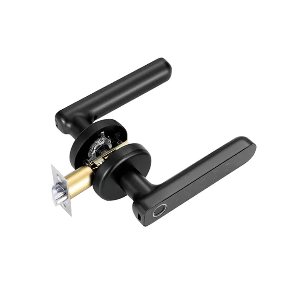 Cerradura Inteligente Dimax Apertura con Huella y Llave Version Bluetooth Alimentacion 4 Pilas AAA color Negro DMS-WD023-B