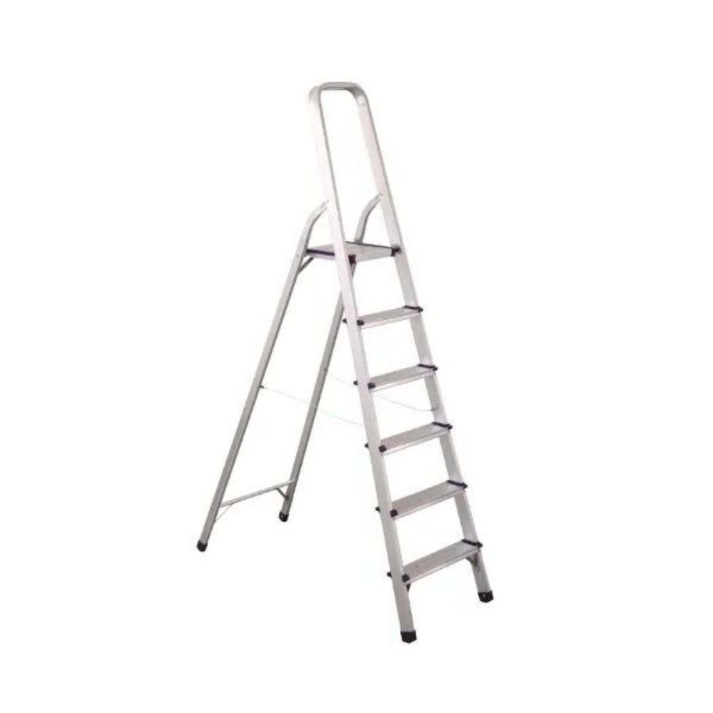 Escalera Dimax de ALuminio de 6 Peldaños Uso Domestico Altura 1.86M Peso Maximo 120Kg N074