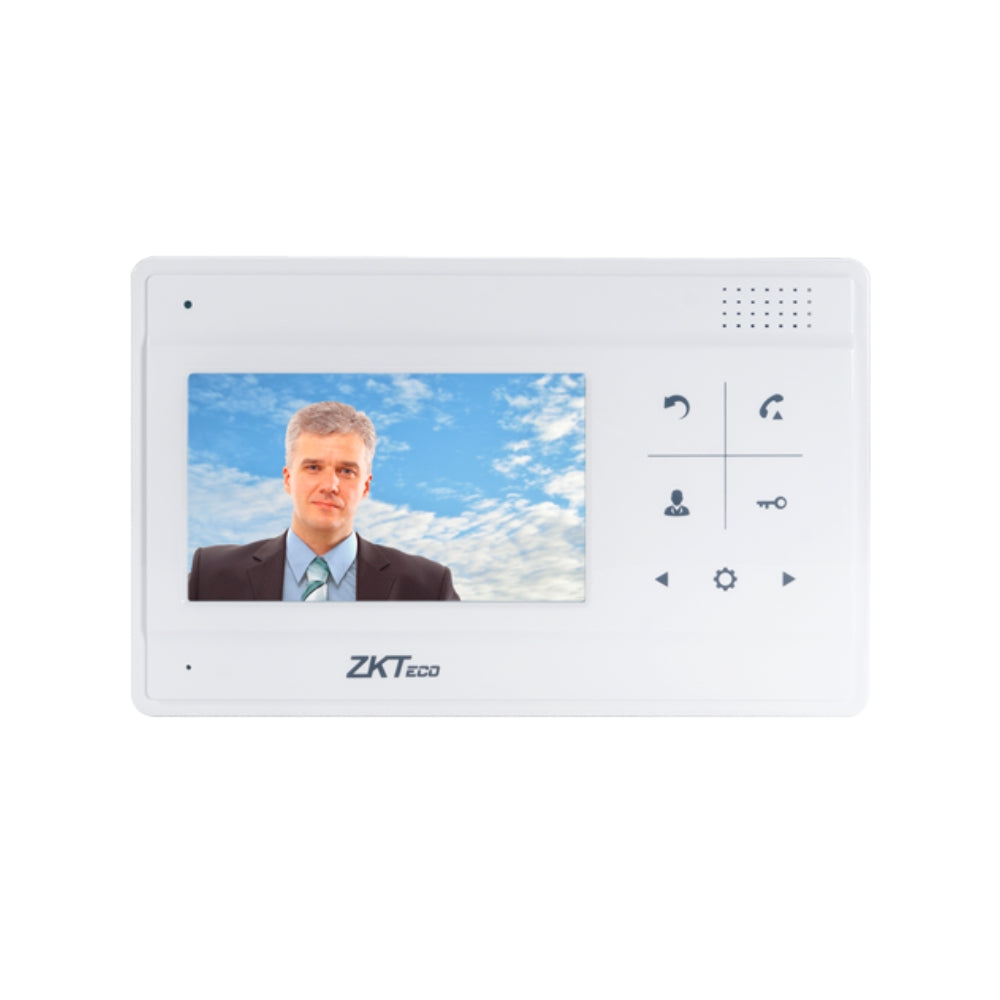 Monitor Zkteco para Interior Pantalla LCD 4.3” 4 Cables Alimentacion Video Audio Tierra 15Vdc VDPI-A1
