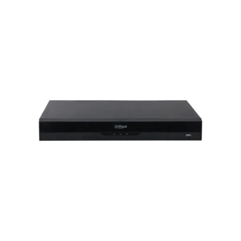 Grabador IP Dahua de 16 Canales Wizsense SMD Plus IVS 2xHDD hasta 16TB 1xHDMI 1xVGA 2xUSB 1xRJ45 Gigabit Audio 1I/1O Alarma 4I/2O DHI-NVR4216-EI