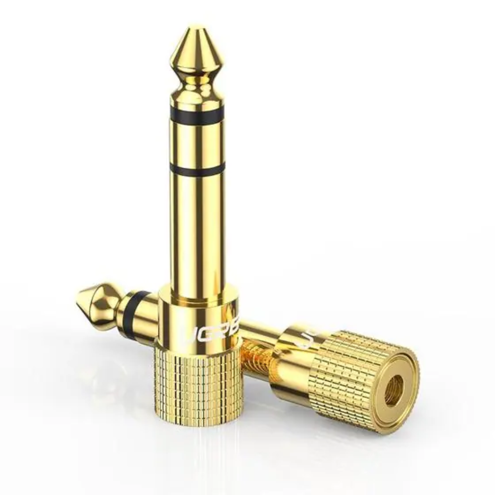 Adaptador de Audio TRS Ugreen 6.5mm Macho a 3.5mm Hembra Aleacion de Cobre Conector chapado en Oro 20503