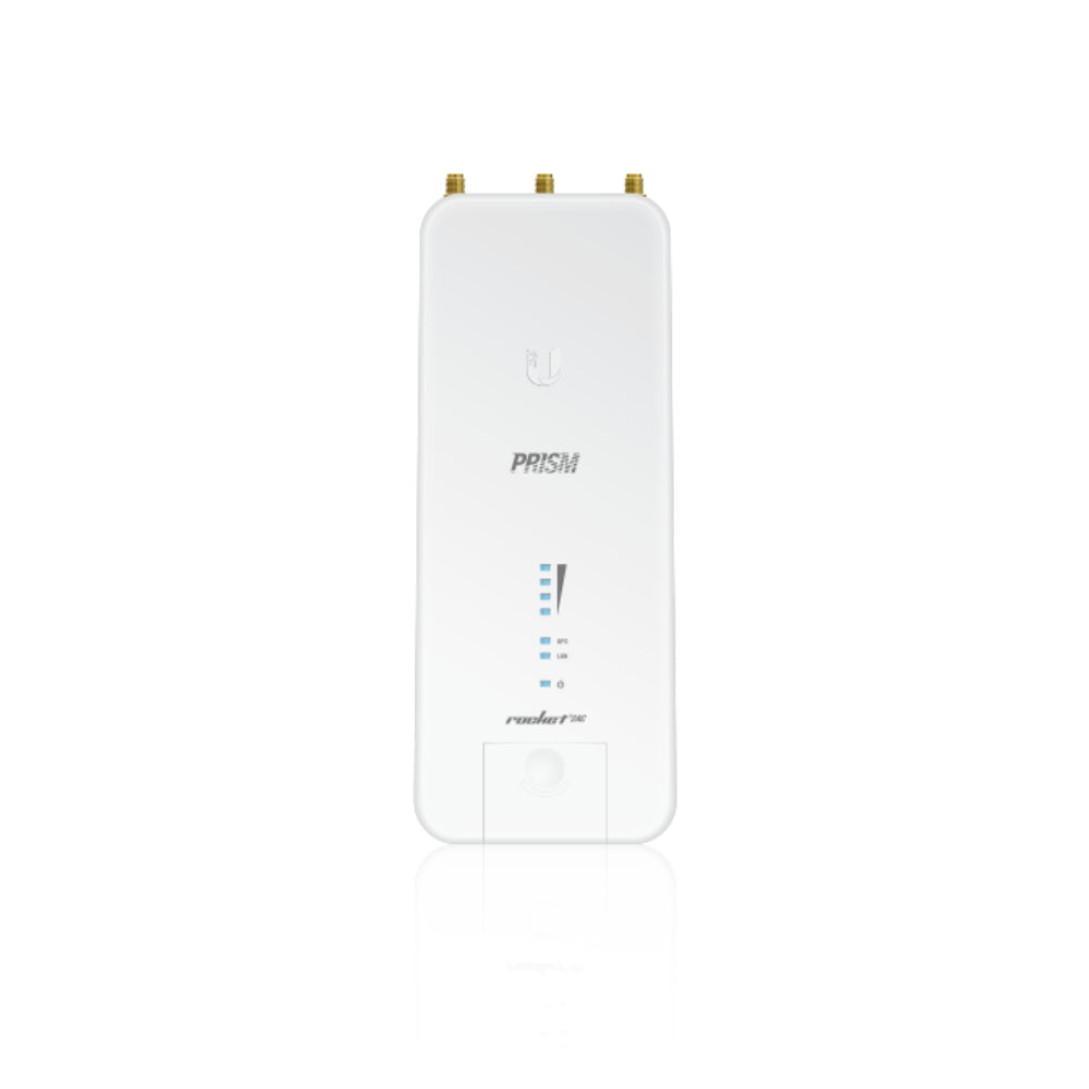 Radio Ubiquiti Rocket Prism AC Gen MFrec 2.4GHz 350+Mbps 256QAM Sincronizacion GPS 1xEthernet Gigabit Gestion de Radio Air OS UB-R2AC-PRISM