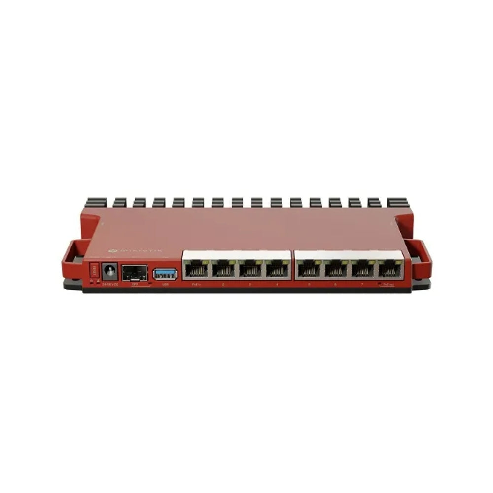 Router Board Mikrotik 8 Puertos Gigabit + 1 Puerto SFP 2.5G CPU Dual Core 800MHz RAM 512MB PoE In/Out Licencia Nivel 5 Rackeable L009UiGS-RM
