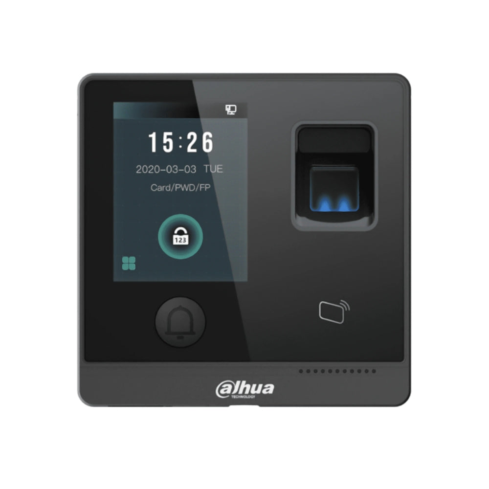 Control de Acceso Dahua 3000 Huellas, 30K Tarjetas o Password, 150K Registros Puerto 1xEthernet DHI-ASI1212F-D