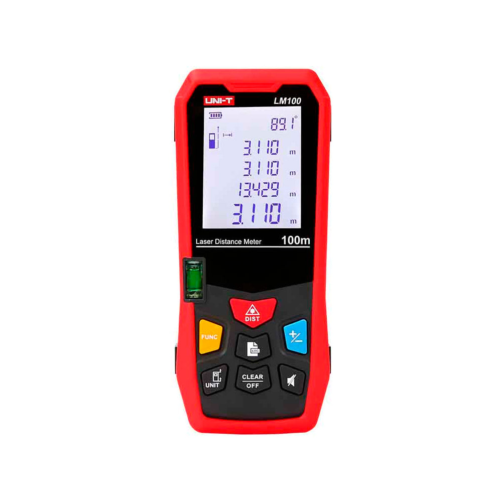 Medidor de Distancia Uni-t Hasta 100 metros Pantalla de 2 Pulgadas Precision hasta 2mm LM100A