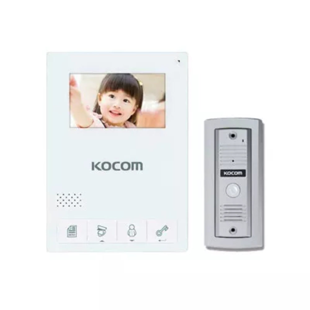 Pantalla Kocom LCD color Blanco 4.3" Manos Libres KCV-434W+KC-MC20
