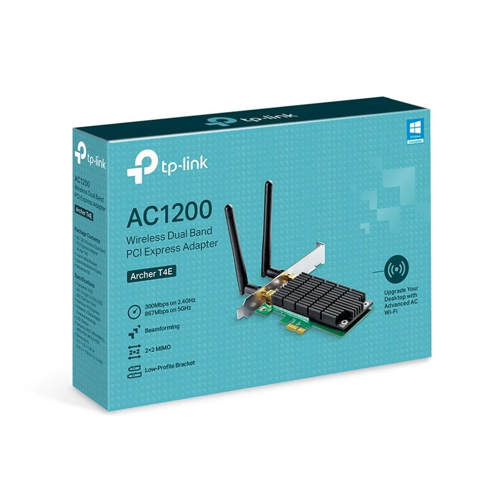 Tarjeta de Red Inalambrica TP-Link AC 1200Mbps PCI Expresss Bluetooth 4.2 2 Antenas Externas ARCHER T4E