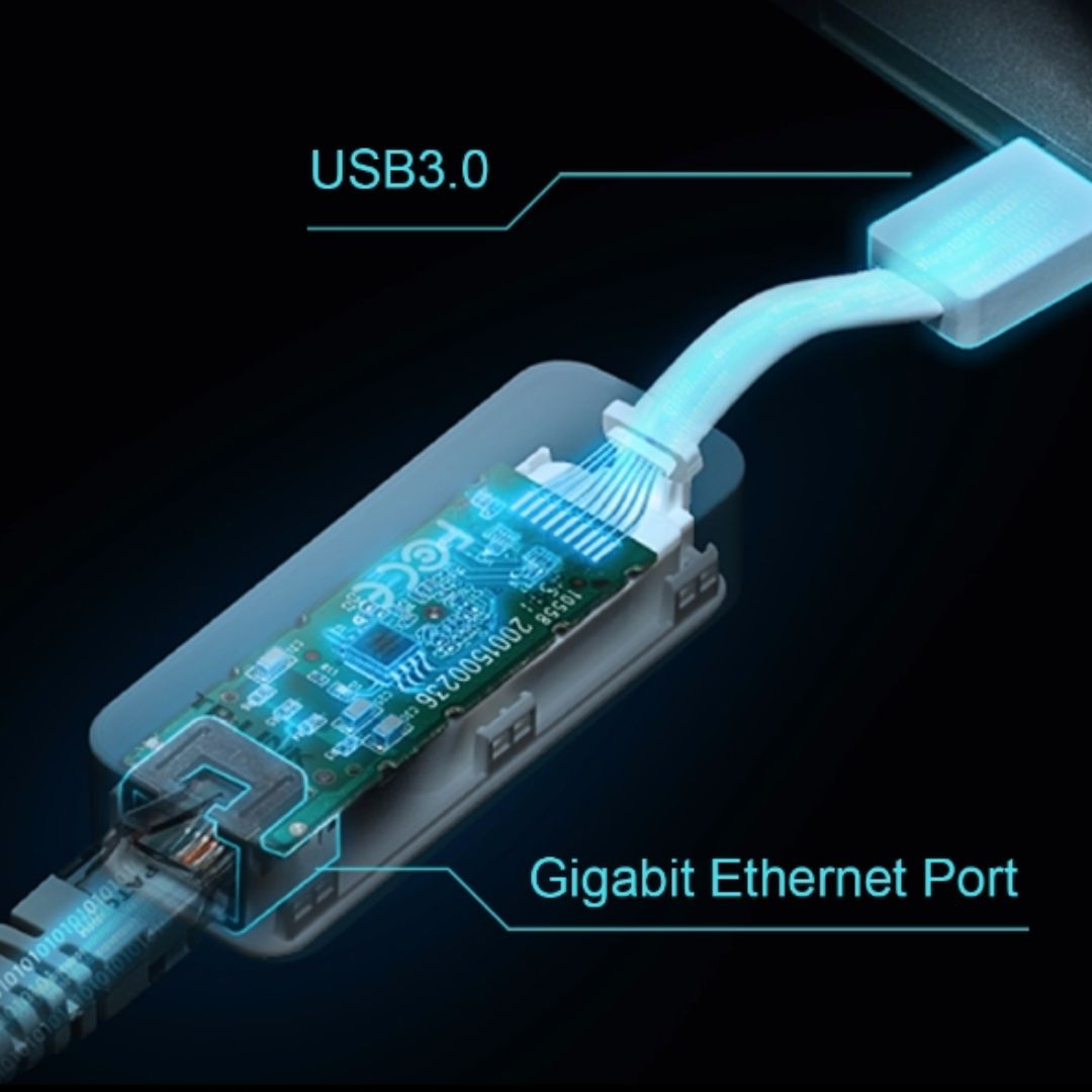 Adaptador TP-Link USB 3.0 a Red Ethernet Gigabit Compatible con Windows y MAC TL-UE300