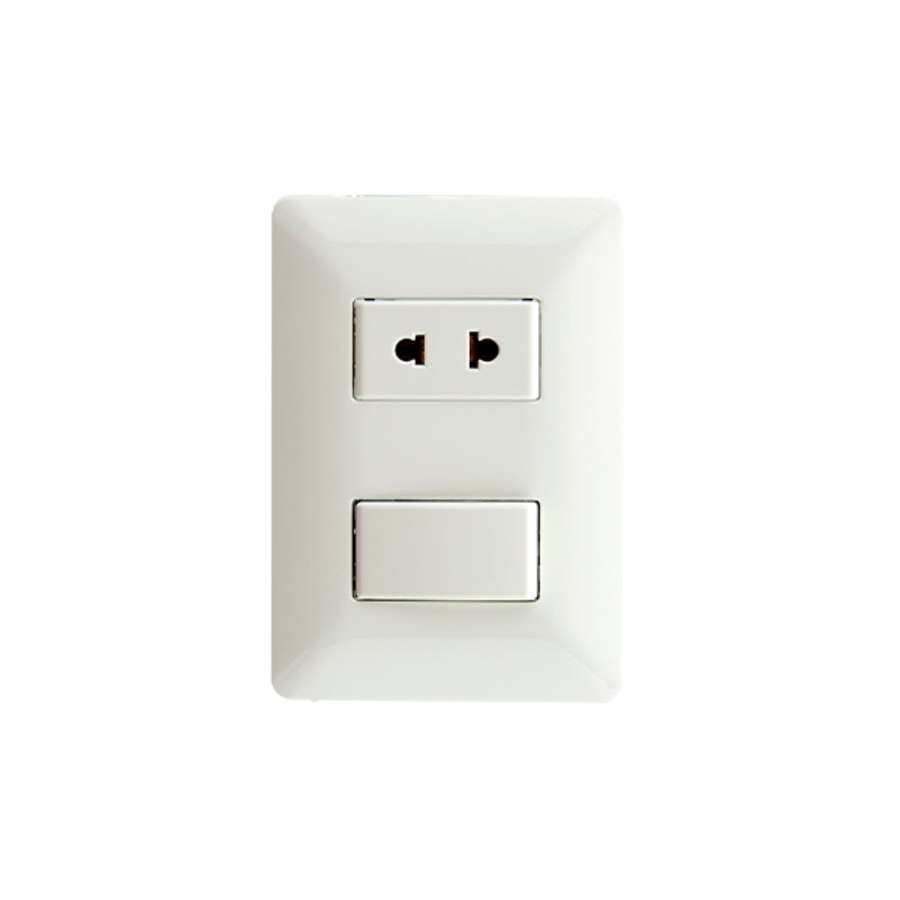 Tomacorriente e Interruptor Dimax Capacidad 10 y 15Amp Z006
