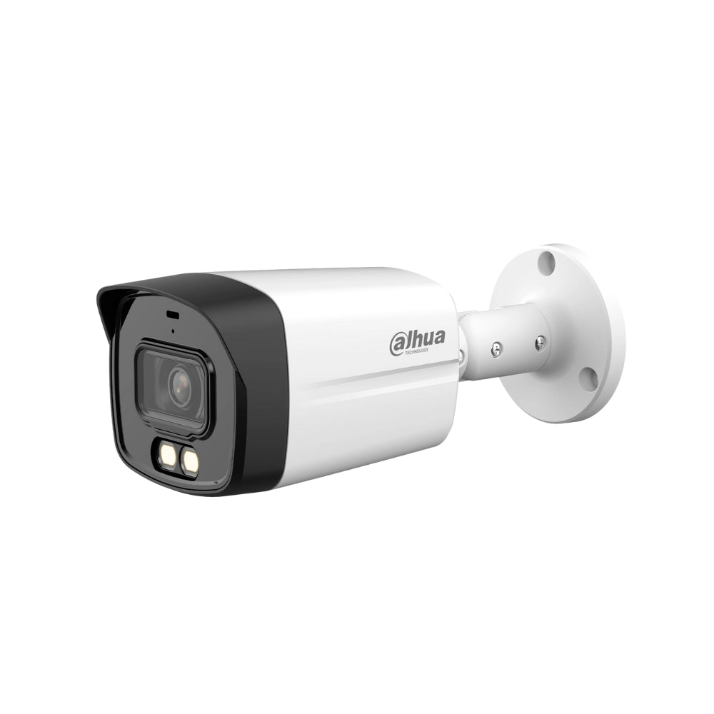 Camara Dahua HDCVI Bala 5MP Full Color con Microfono Metal/Plastico Lente 2.8mm IR 40 metros 25fps 5MP Zoom Digital 4x IP67 HAC-HFW1509TLM-IL-A-28-S2