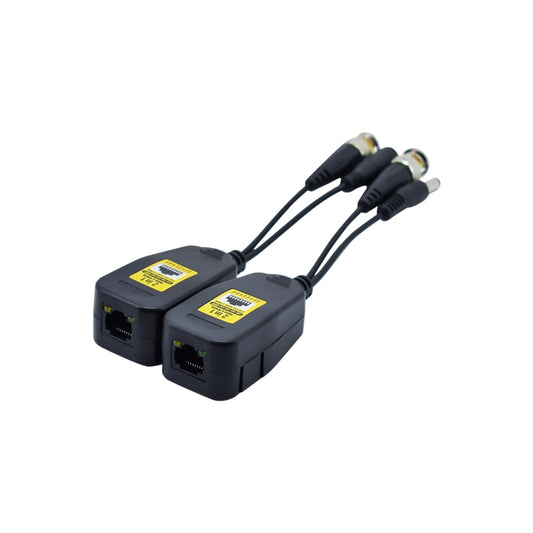 Balun Dimax Pasivo de Video y Energia Distancia hasta 150metros en 4K Compatible con HDTVI HDCVI AHD Atenuacion 1.5dB Z065