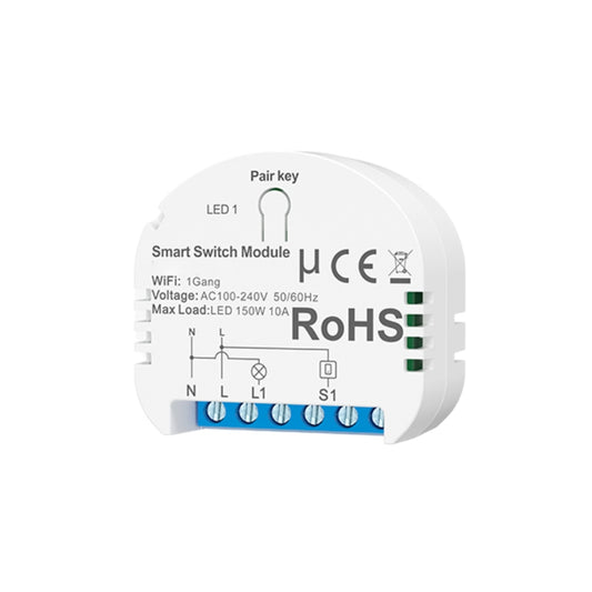 Modulo de Interruptor Dimax WiFi 1 Punto hasta 150 Watts Control por Voz Alexa y Google H368