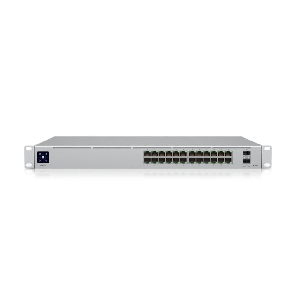 Switch Ubiquiti Unifi USW Pro 2xPuetos SFP+ 24xPuertos Gigabit Capa 2/3 Pantalla Tactil 1.3" Rackeable Unifi Controller UB-USW-PRO-24