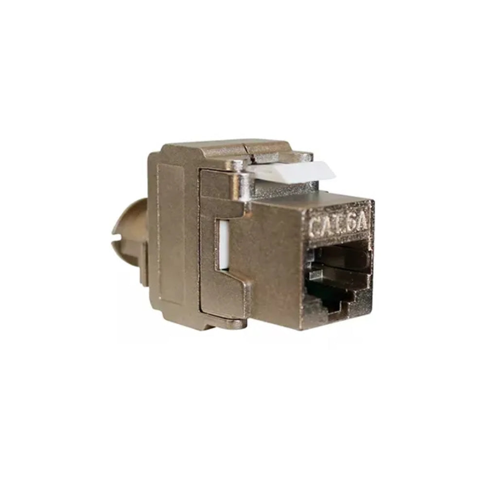Conector de Red Dimax Catergoria 6A Metalico Soporta AWG 22-26 Formato 180° Soporta 750 ciclos KYJ-C6A-MET