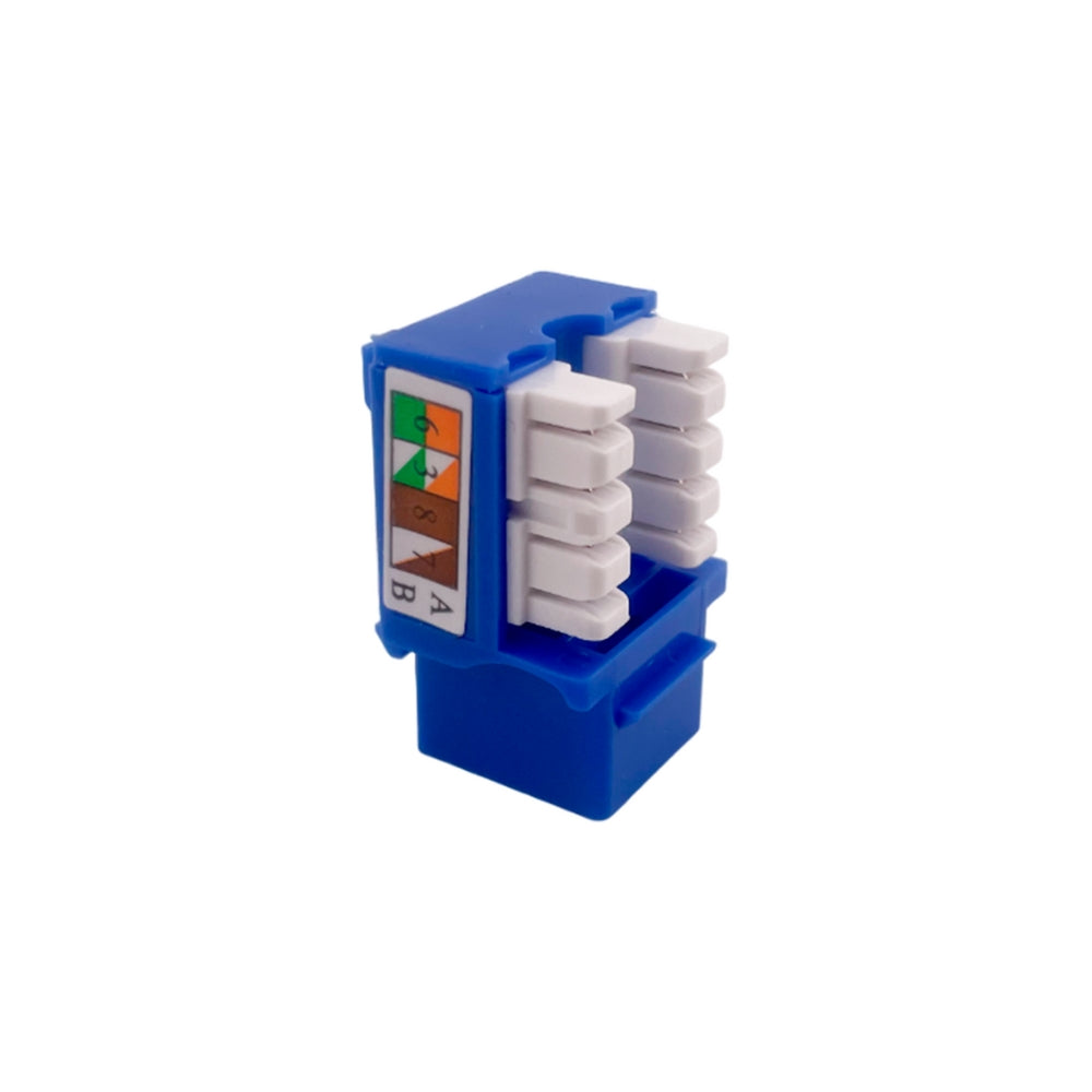Keystone Jack Dimax Cat6 Cumple ISO IEC 11801 TIA EIA 568C color Azul C883