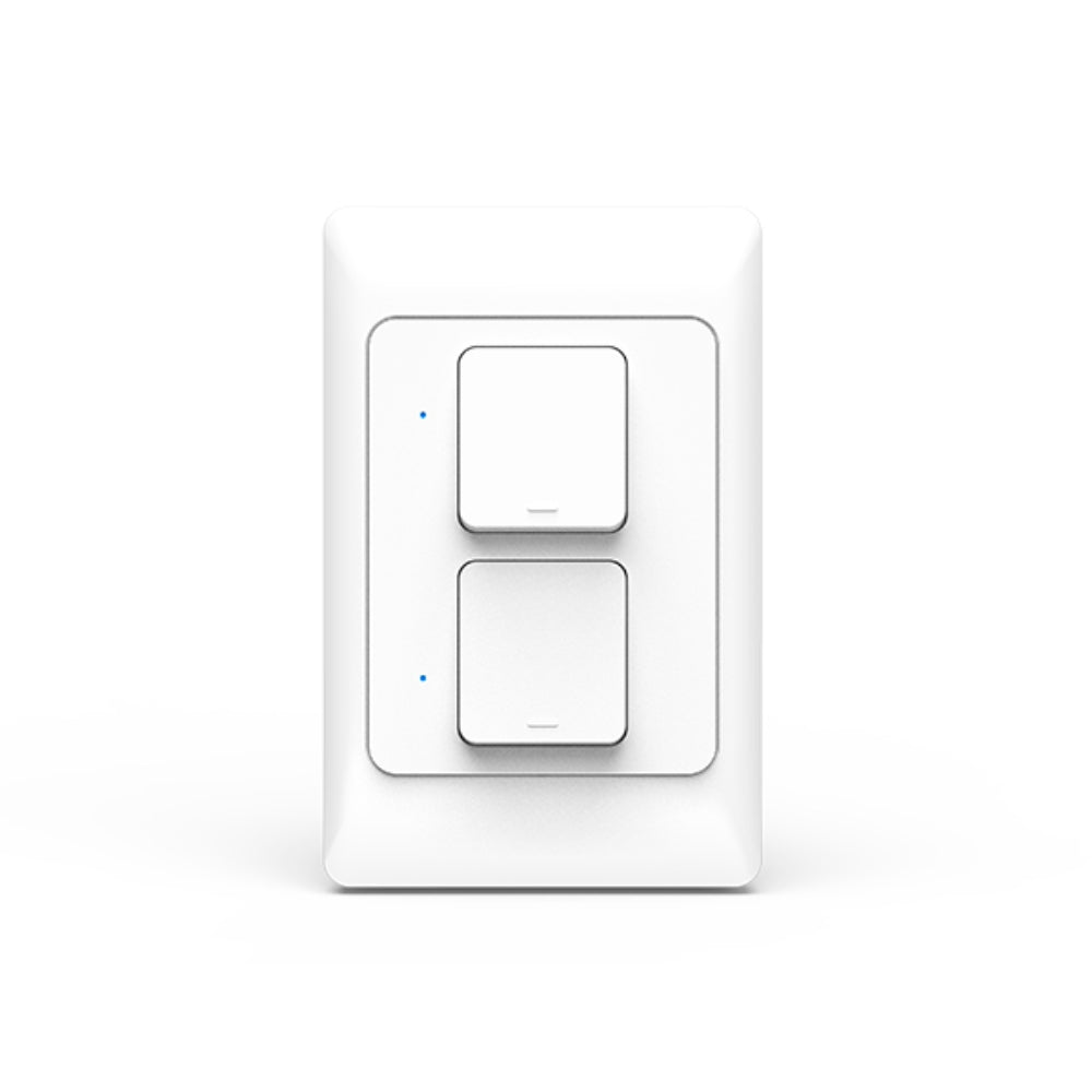 Interruptor Dimax de 2 Puntos Smart WiFi 2.4GHz Control por Voz Alexa y Google color Blanco H345