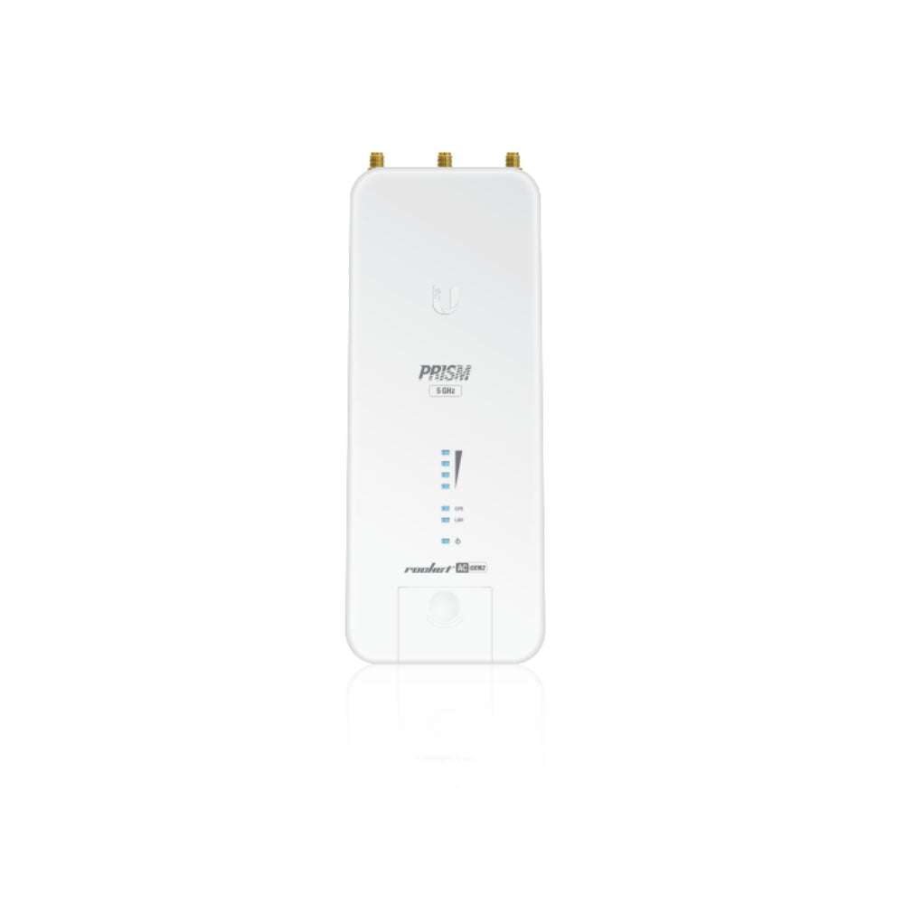 Radio Ubiquiti Rocket Prism AC Gen2 Airmax 5GHz 500+ Mbps Ancho de Canal 80Mhz 256AQM Sincronizacion GPS 1xEthernet Gigabit Gestion de Radio Air OS UB-RP-5AC-GEN2