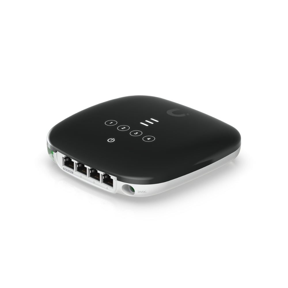 Ufiber Ubiquiti WiFi Router GPON WiFi 1xWAN SC/UTP GPON 4xEthernet Gigabit 550Mbps Pantalla Informativa PoE 24Vdc 0.3Amp Incluido UB-UF-WIFI