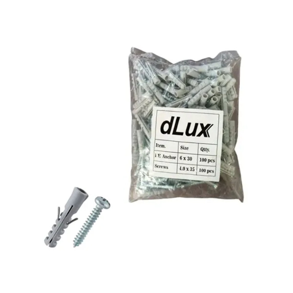 Tornillos con Tarugos #6 Dimax Bolsa de 100 Piezas TOR-06