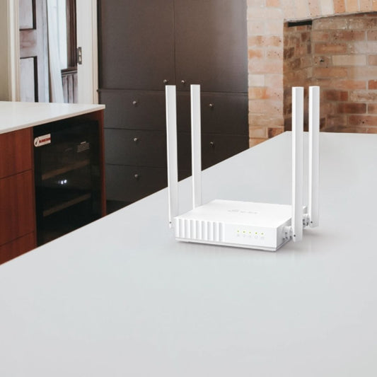 Router TP-Link Inalambrico AC750 4 Antenas Doble Banda 2.4 y 5GHz 1xWAN 4xLAN MU-MIMO Multimodo 3en1 Archer C64