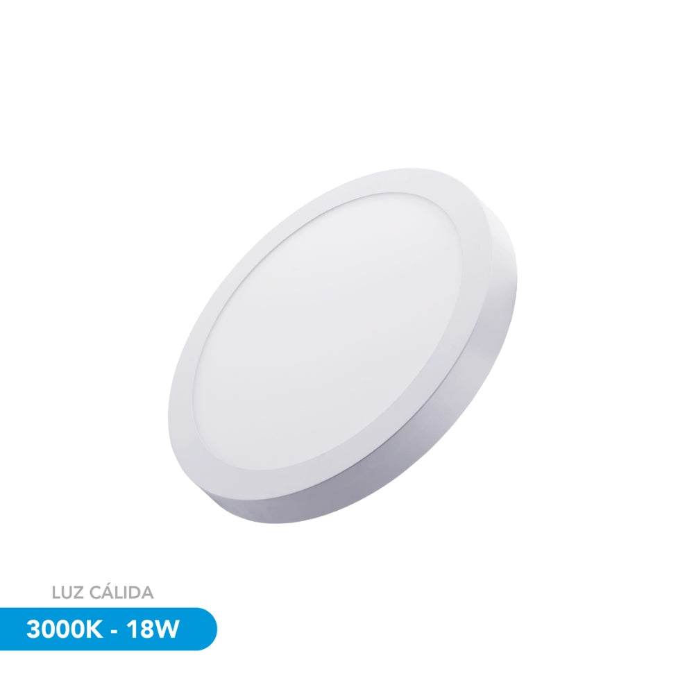 Luz LED Dimax Redonda de Sobreponer 18W Luz Calida 3000K S155