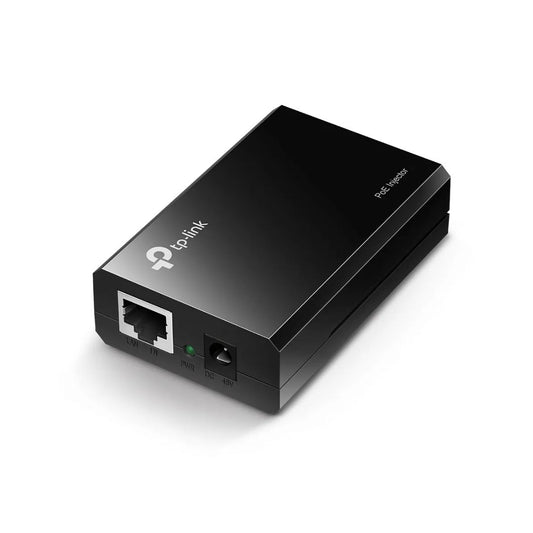 Inyector PoE TP-Link Norma 802.3AF 48Vdc 2 Puertos Gigabit Alcance 100Metros Incluye Adaptador de Voltaje POE150S