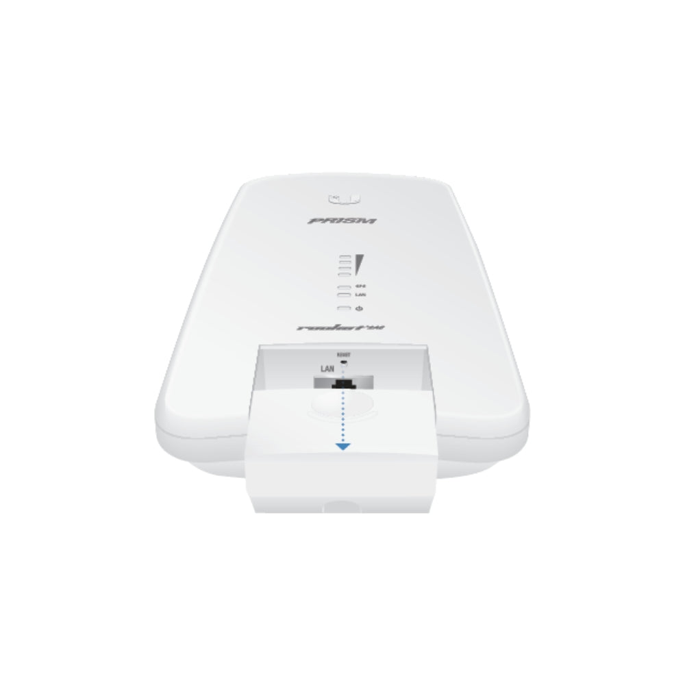Radio Ubiquiti Rocket Prism AC Gen MFrec 2.4GHz 350+Mbps 256QAM Sincronizacion GPS 1xEthernet Gigabit Gestion de Radio Air OS UB-R2AC-PRISM