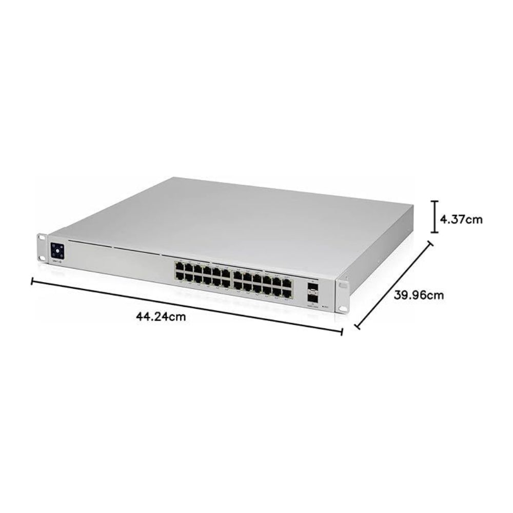 Switch Ubiquiti Unifi USW Pro 2xPuetos SFP+ 24xPuertos Gigabit Capa 2/3 Pantalla Tactil 1.3" Rackeable Unifi Controller UB-USW-PRO-24