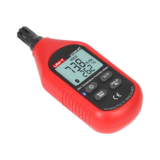 Medidor de Humedad Uni-T 0 a 100% HR Temp -10 a 60 C Comunicacion Bluetooth UT333BT