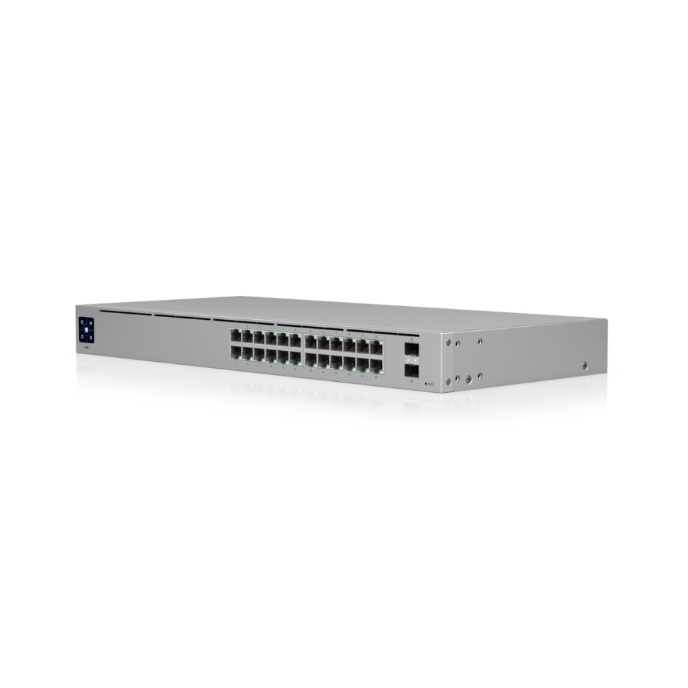 Switch Ubiquiti Unifi 24 Puertos Gigabit 2xSFP Switching 52Gbps Capa 2 Rackeable UB-USW-24-POE