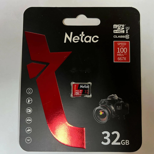 Memoria Micro SD Netac 32GB Extreme Pro SDXC V30 A1 Clase 10 hasta 100MBps NT02P500PRO-32G-S