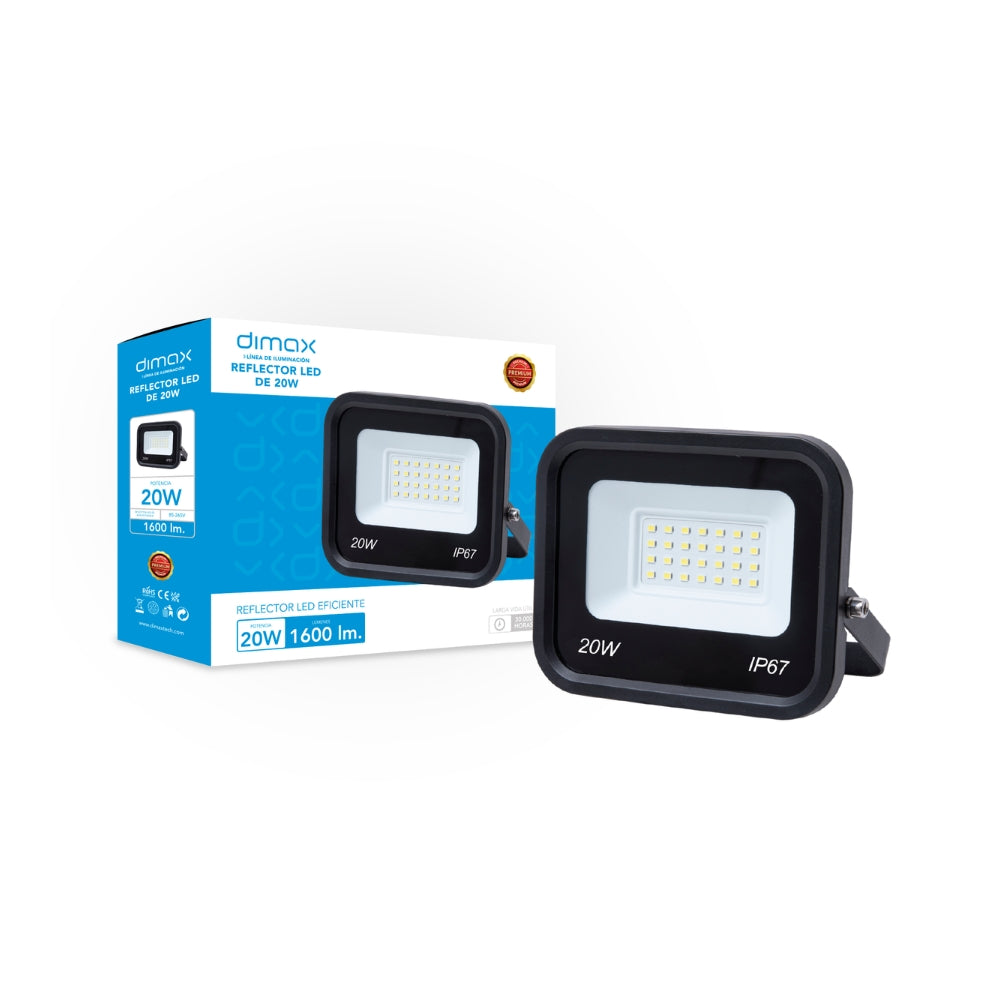Reflector Dimax 20W de ALuminio para uso en Exterior IP67 S164