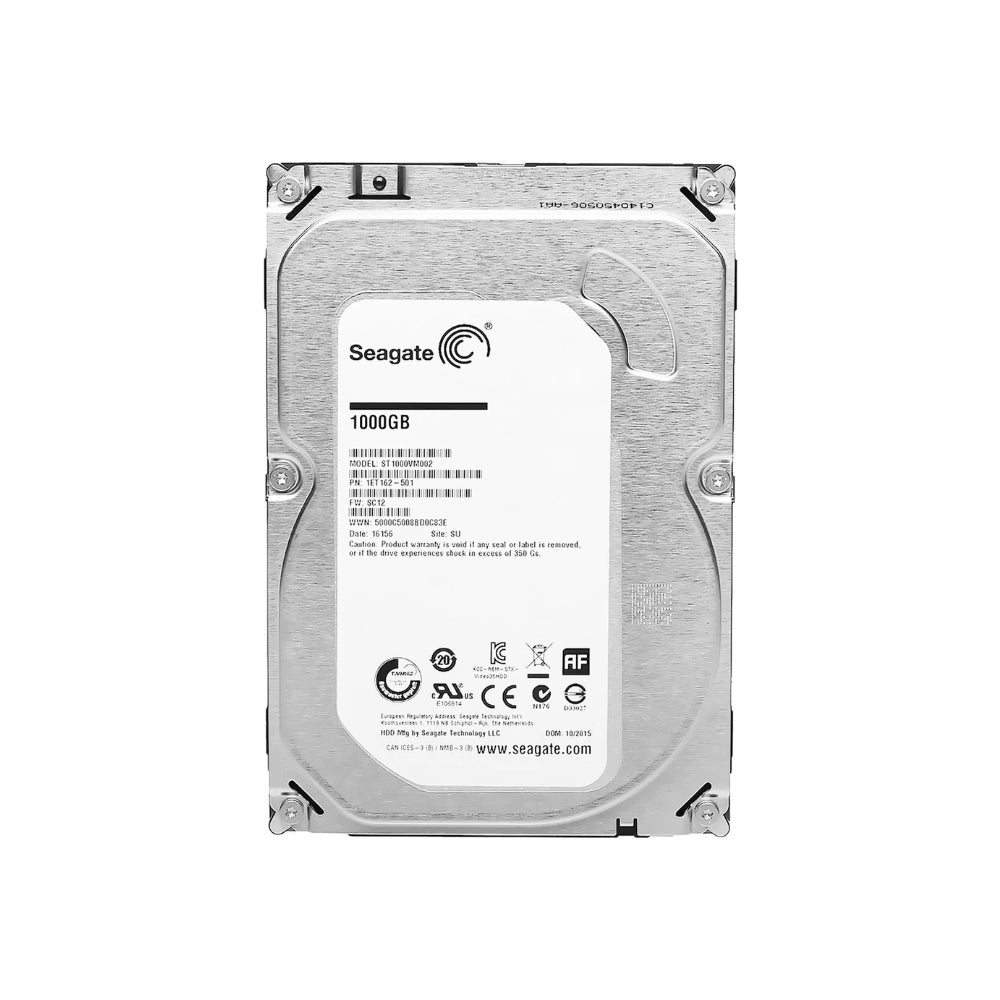 Disco Duro Seagate 1TB 5900RPM Cache 64MB Sata 6.0Gbps Optimizado para Grabador de CCTV Funcion 24/7 Reempaquetado ST1000VM002