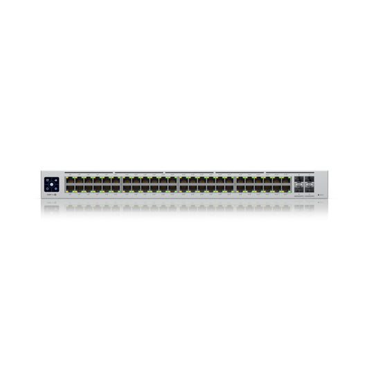 Switch Ubiquiti Unifi 48 Puertos 8xGigabit Poe++ 40xGigabit PoE+ 4xSFP+ Capa 2/3 Pantalla Tactil 1.3" Potencia Max. 600Watts UB-USW-PRO-48-POE