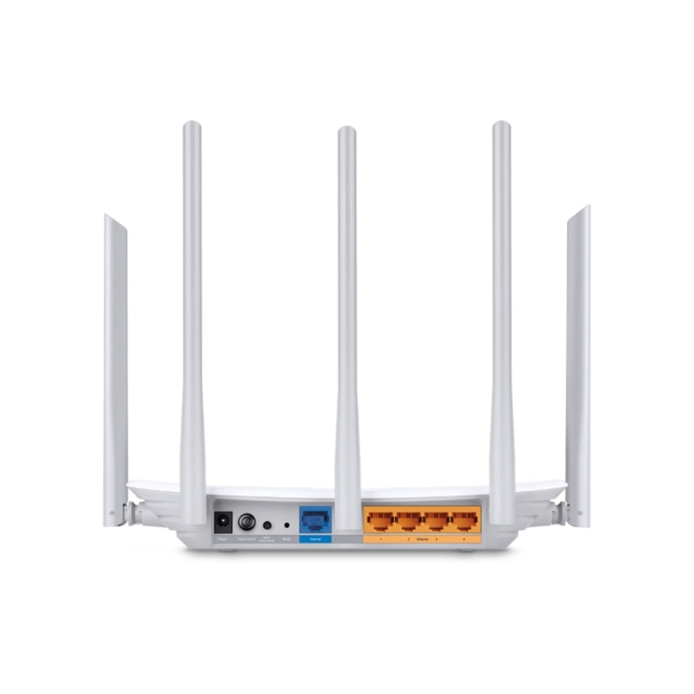 Router TP-Link Inalambrico AC1350 5 Antenas Doble Banda 2.4 y 5GHz 1xWAN 4xLAN QoS ARCHER C60