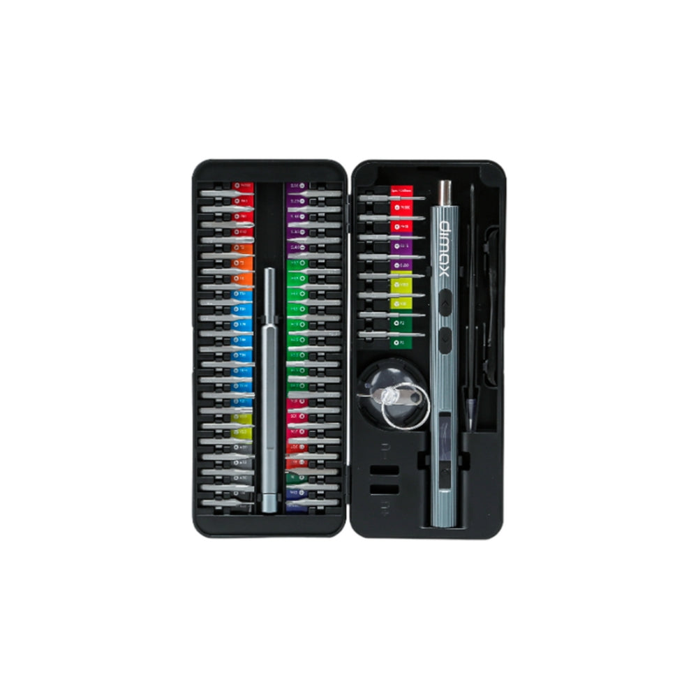 Destornilladores Dimax Electrico Kit 58en1 Estuche ABS Mango de ALuminio con Pantalla Bateria 500mAh Velocidad hasta 200rpm Y005