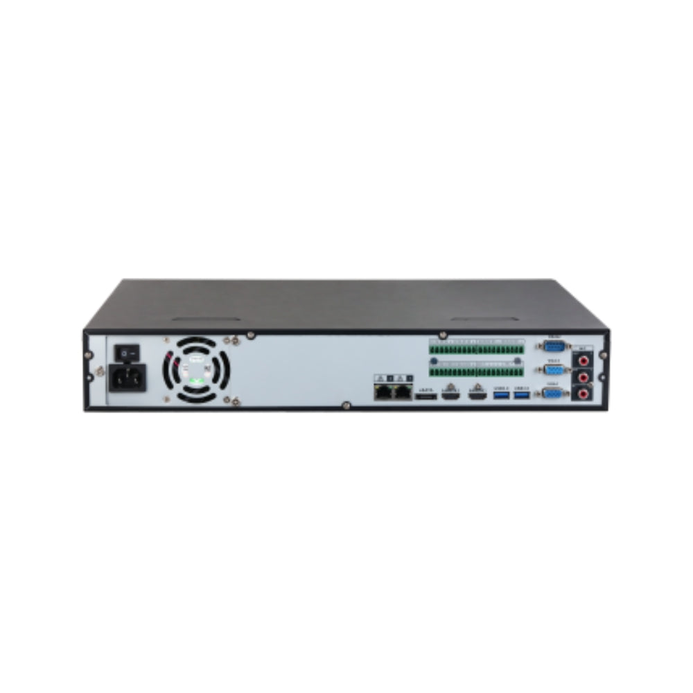 Grabador IP Dahua de 16 Canales Wizsense Soporta 4xHDD hasta 16TB Max 384Mbps SMD Plus Proteccion perimetral Deteccion y Reconocimiento Facial ANPR 1xRS-232 1xRS-485 3xUSB DHI-NVR5416-EI