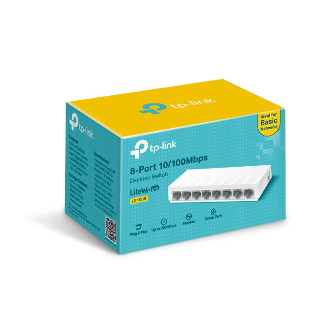 Switch TP-Link Lite Wave 8 Puertos Carcasa de Plastico LS1008