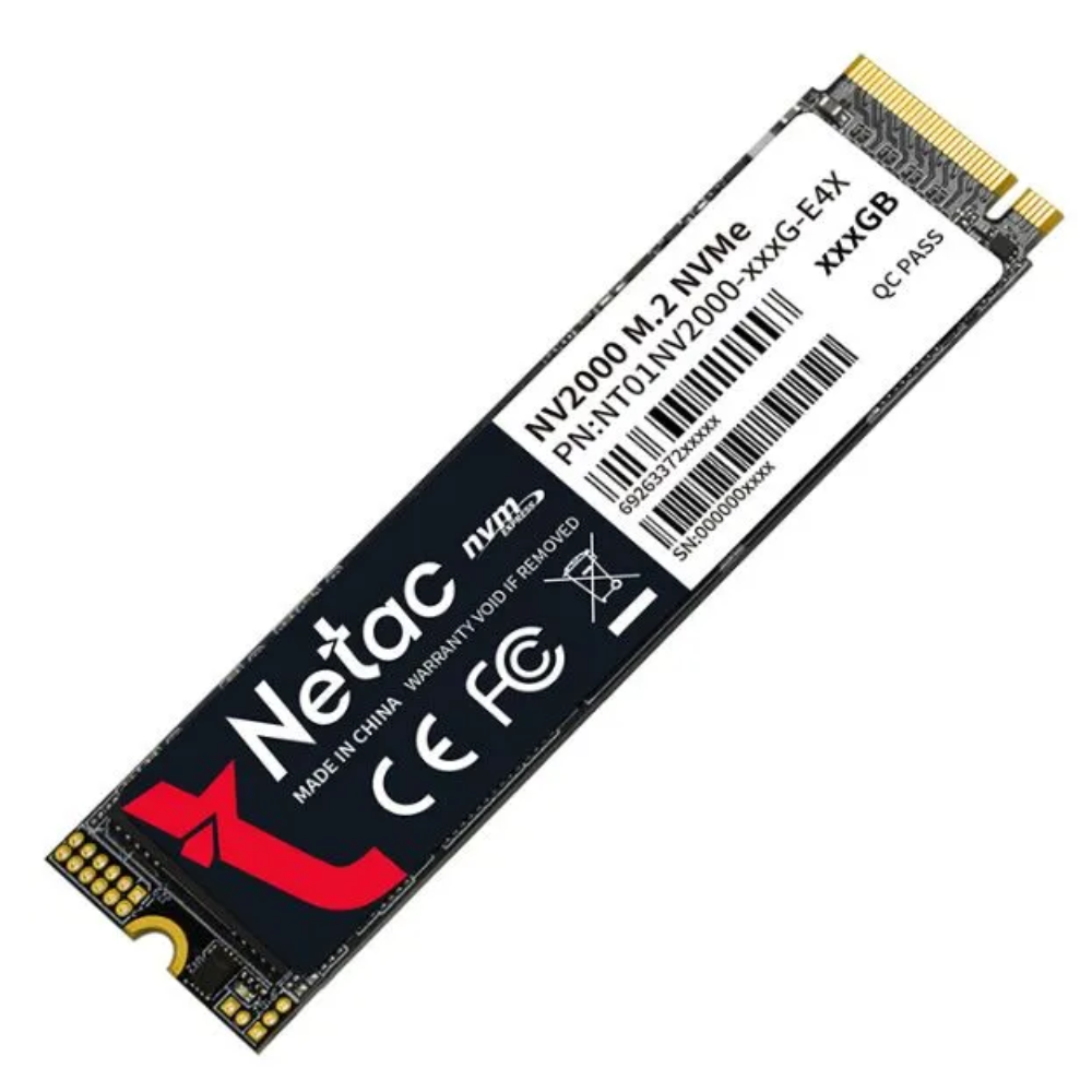 Disco Duro Netac SSD 512GB NV2000 PCIe 3 x4 M.2 2280 NVMe 3D NAND R/W hasta 2500/1950 MBps NT01NV2000-512-E4X