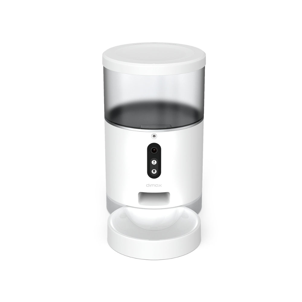Alimentador Dimax para Mascotas Capacidad 4 Litros con Camara 3MP Audio 2 Vias Vision Nocturna Compatible con Alexa G111