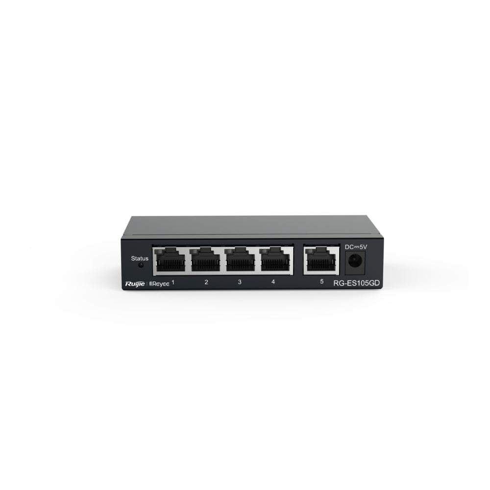 Switch Ruijie Reyee de 5 puertos Gigabit Carcasa Metalica RG-ES105GD