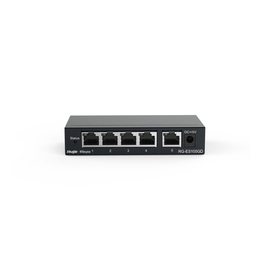 Switch Ruijie Reyee de 5 puertos Gigabit Carcasa Metalica RG-ES105GD