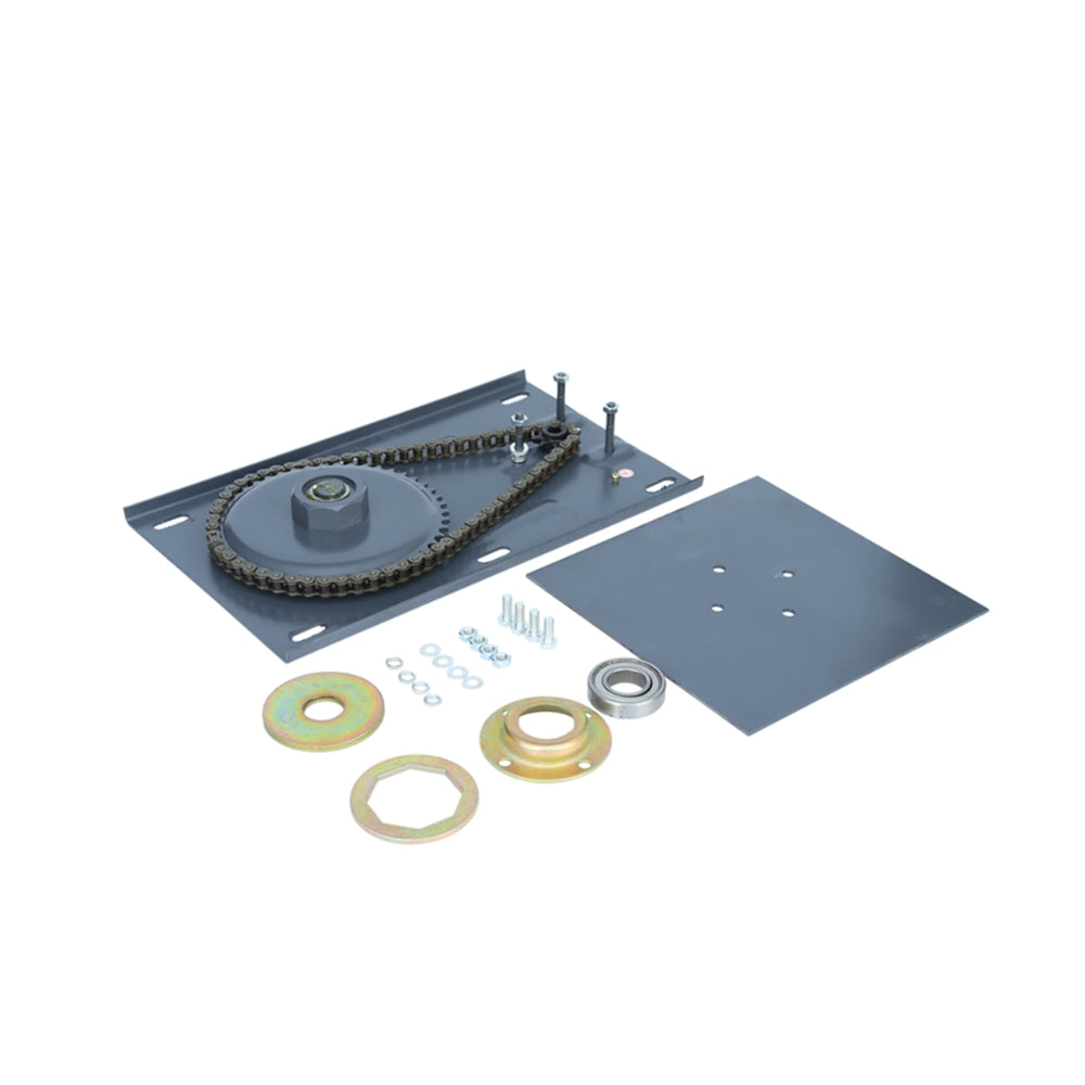 Motor Dimax para Puerta Arrollable 250Watts 4 Reles 4 Finales de Carrera Medida del Soporte 515x280x3.5mm Rodillo 4" Peso maximo 500Kg IPX4 Control Remoto DIP433 H381